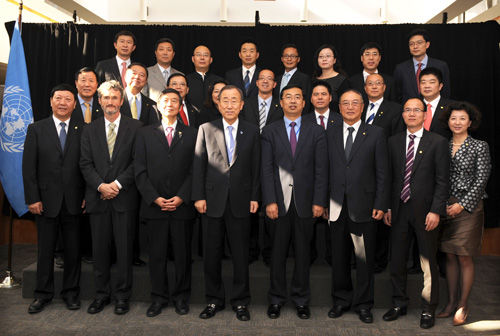 中国企业家俱乐部理事与潘基文秘书长会晤合影