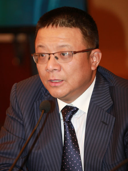 “2014绿公司年会”于4月20日-22日在广西南宁举行。上图为易居（中国）控股有限公司董事局主席周忻。(图片来源：新浪财经 梁斌 摄)