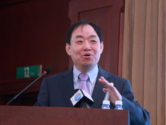 “2015中国绿公司年会”于4月20日在沈阳举行。上图为新奥集团股份有限公司董事局主席王玉锁。(图片来源：新浪财经 刘海伟 摄)