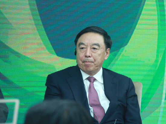 “2015中国绿公司年会”于4月20日在沈阳举行。上图为中国企业家俱乐部执行理事长、永隆银行董事长、原招商银行行长马蔚华。(图片来源：新浪财经 刘海伟 摄)